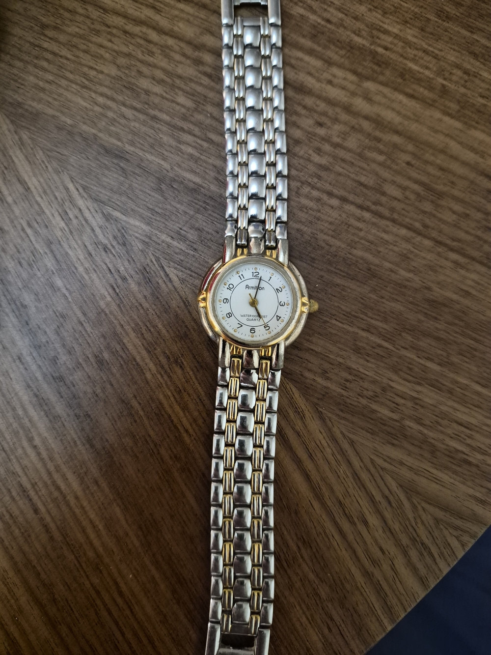 Armitron Two-Tone Silver and Gold Round Dial Women's Watch